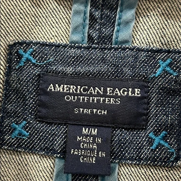American Eagle Outfitters Dark Blue Jean Jacket - Picture 3 of 5